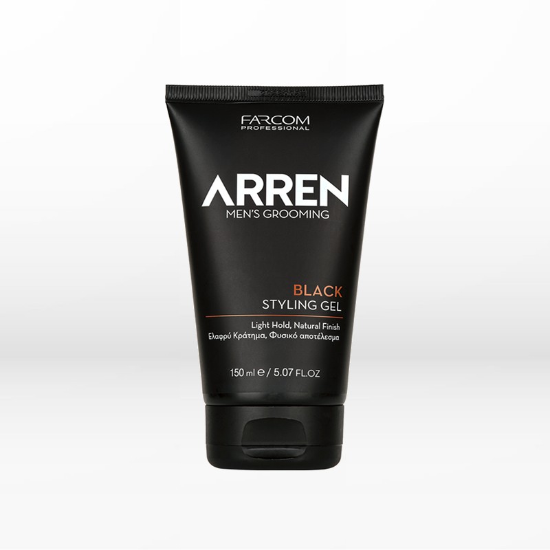 Farcom Professional Arren Men`s Grooming Black Styling Gel 150ml